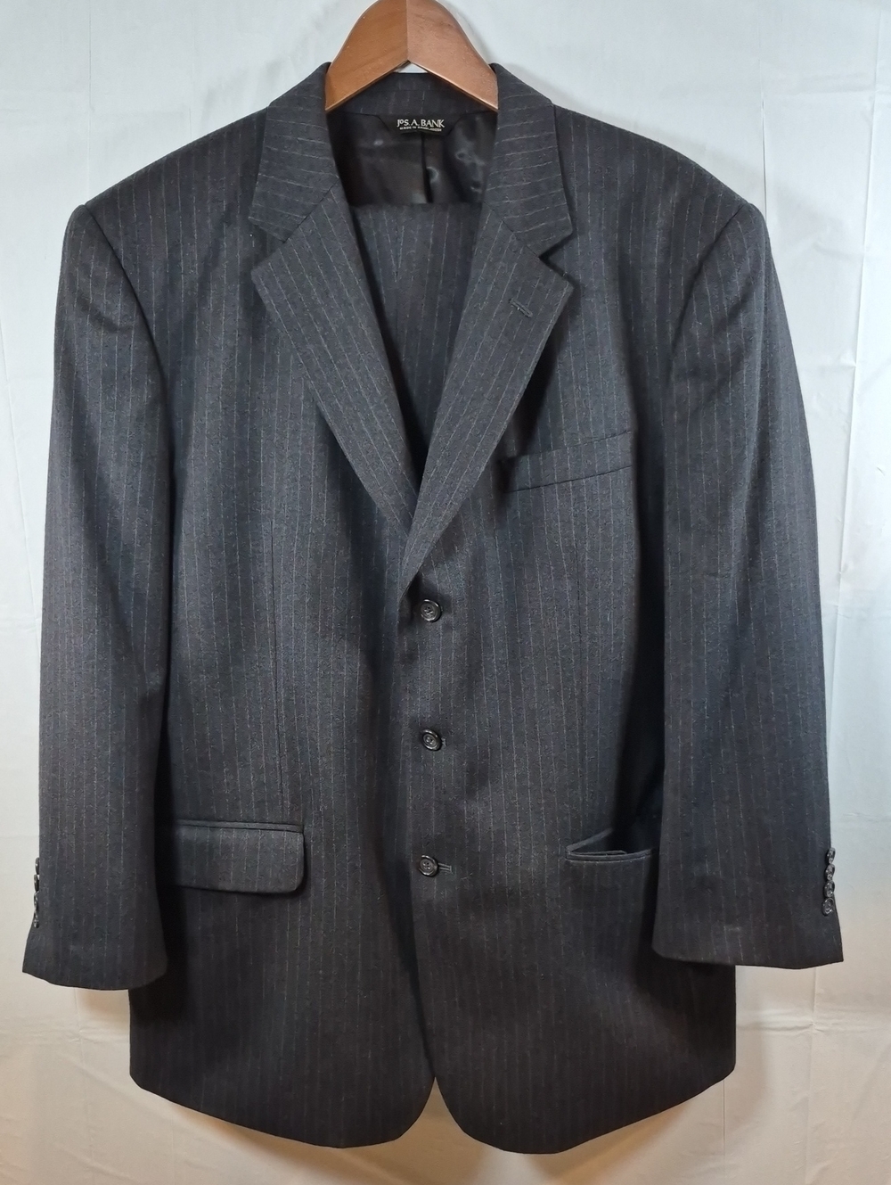Jos. A. Bank Dark Charcoal Pinstripe Suit Jacket